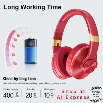 OVLENG BT-808 Brezžične Slušalke Bluetooth Slušalke z Mikrofonom & Zvočnik za Pametne Naprave, Podpora Micro SD/TF Kartice Nastavljiv