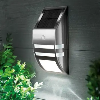 AUTO/OFF Solar Powered PIR Senzor Gibanja 2 LED-Lučka na Prostem Vrt Led Krajine Dvorišče Travnik Varnosti Stenska Svetilka