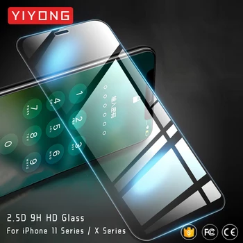 25Pcs/Veliko YIYONG HD Jasno Kaljeno Steklo Za iPhone 11 Pro Max Zaščitnik Zaslon Za iPhone X XR XS iPhone 12 Max Pro Mini Steklo