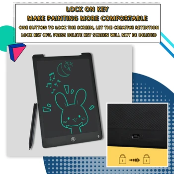 12 Inch LCD Pisni obliki Tablet Elektronski Risanje Doodle Odbor Digitalni Pisan Rokopis Pad Darilo za Otroke in Odrasle Zaščito Oči