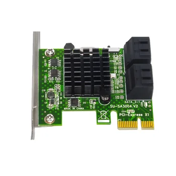 Novo 4-port PCI-Express Širitev Kartico 6Gb PCI-E SATA 3.0 Sim Adapter za SSD IPFS BTC Rudarstvo EM88