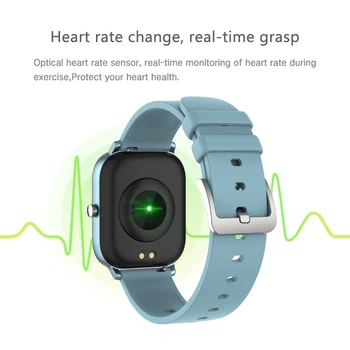 Pametno Gledati Moški Ženske Šport Vodotesna Ura Srčnega utripa Fitnes Tracker Krvni Tlak Monitor Smartwatch za IOS Android P8