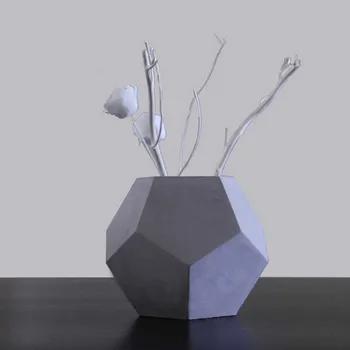 Geometrijske cementa vaza plesni DIY desk ocenjevanja konkretne plesni