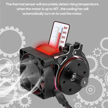 RC Avto Motor Heatsink Hladilni Ventilator s Senzor temperature CNC Aluminija Zlitine Objemka Heatsink za 4268 4274 Motorji 1/8 1/10 Buggy Avtomobile