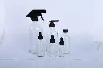 16-Unča Jasno Steklenice W/Črpalka Držala (2-Pack-gnome); Povratne Losjon za Tekoče Milo Črpalka Rjave Steklenice BPA-Free Plastike Vrhovi