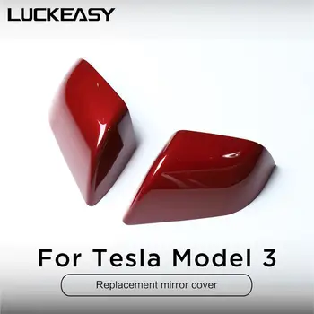 LUCKEASY Zunanje Spremembe Pribor Za Tesla Model3 Avto zamenjava rearview mirror pokrov in anti-glare objektiv