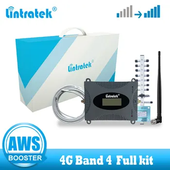 Lintratek AWS Band 4 4G, signal booster LTE 1700/2100MHz Mobilni telefon ojačevalnik B4 Mobilnem ojačevalnik Darilo, zavijanje Celoten komplet