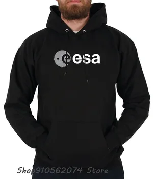 Esr Evropa Evropska Vesoljska Agencija Simbol, Logotip Prostor Nerd Geek Mens Bela Nov Moški pulover s kapuco Smešno M