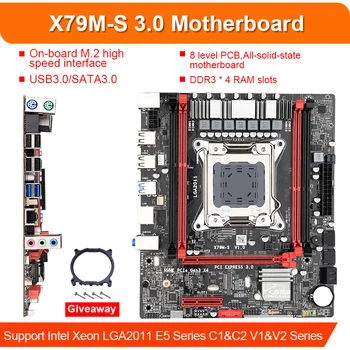 JINGSHA X79 motherboard chipset LGA2011 Mini-ATX glavnik E5 2640 V2 CPU 4pcs x 4 GB = 16 GB DDR3 1600Mhz ECC REG Pomnilnik SATA 3.0