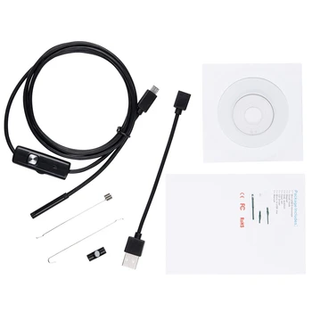 5.5 mm Objektiv Endoskop USB prilagodljiv Kača Nepremočljiva HD Pregled Cevi Fotoaparat Borescope Endoskop 6 LED Za Android Telefon PC Avtomobilov