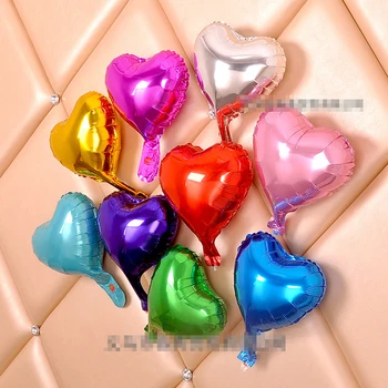 100 kozarcev/veliko Aluminija Folil Baloni Srce Oblika Barva 5 10 18 inch 4g Kroglice Za svate Odlikovanja