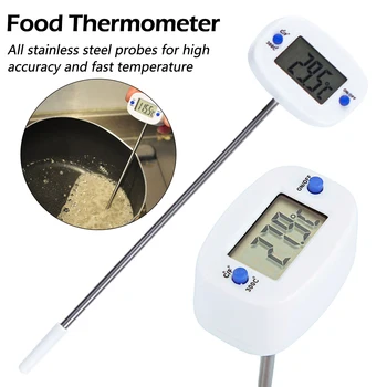 Vrtljiv Digitalni Hrane Termometer za peko na žaru Meso, Čokolado Pečica Mleko, Vodo, Olje za Kuhanje, Kuhinjski Termometer Elektronske Sonde
