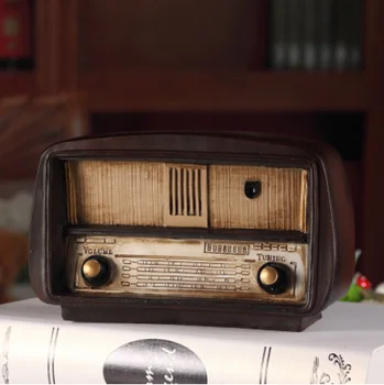 Evropa slog Smolo Radio Model Retro Nostalgično Okraski Letnik Radio Obrti Bar Doma Dekor Dodatki Darilo Starinsko Imitacija