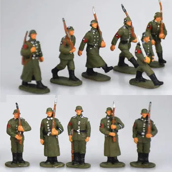 Super mini naslikal pvc slika model igrača WorldWarII 1:72 vojak model Germman častno stražo 11pcs/set