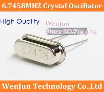 Visoka Kakovost 6.7458 MHZ kristalnega oscilatorja 6.7458 M 6.7458 pasivne kristali kremena resonators HC-49S--100 kozarcev/veliko