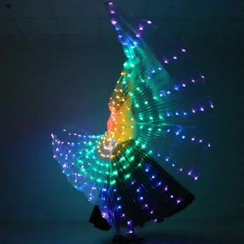 Ples trebuh Isis Krila LED Isis Krila Ples Trebuh Opremo Krila Kostum Mavrični Metulj Krila Ne S Palicami Za izobraževanje Otrok