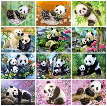 Celoten Kvadratni/Krog Vaja 5D Diy Diamond Slikarstvo Panda Nosorogovo Kit Prodaje Diamond Vezenje Živali Navzkrižno Šiv Doma Dekoracijo