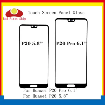 10Pcs/veliko Zaslon na Dotik Za Huawei P20/P20 Pro Touch Panel Sprednji Zunanji Steklo Objektiv Touchscreen P20 LCD Steklo Zamenjava