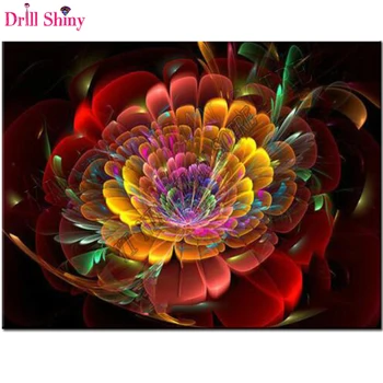 5D DIY Diamond Slikarske Barve fluorescenčno cvet poln Kvadrat Diamond vezenje cvet Kompleti Slike kristalov doma deocr F47