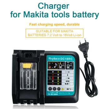 Polnilec za baterije 6A Hitro polnilni tok Za Makita 14,4 V 18V 7,2 V Orodje Batterys Eu Plug 180W DC18RCT DC18RA 1290 BL1850 BL1860