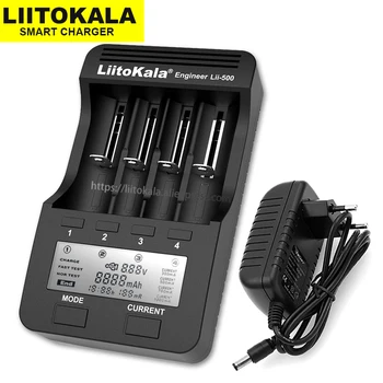 Liitokala18650+polnilnik Lii-500S PD4 S6 500 20700B LCD 3,7 V 21700 16340 14500 26650 baterije AA litij-NiMH baterije hitro nitecore