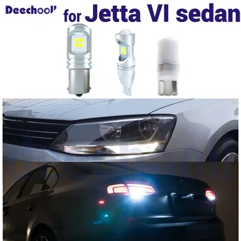 4pcs Čisti Beli LED Povratne Rezervno Žarnico + Dnevnih Luči Komplet za Jetta VI za Jetta MK6 Limuzina 2011-2017 Zunanja luč