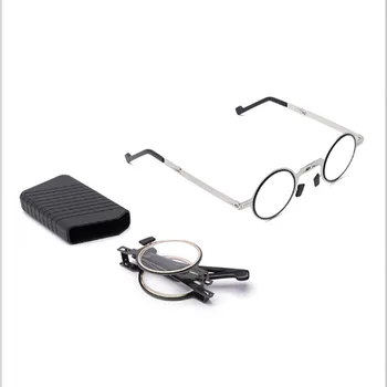 IENJOY Krog Obravnavi Očala Blokirajo Modra svetloba Očala Bralec Zložljive Ultra Tanek Papir, Kozarci, Kovinski Očala za Moške, Ženske