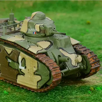 Pre-zgrajen 1/72 obsega Char B1 francoski tank srednje preboj vozila hobi zbirateljske končal plastični model