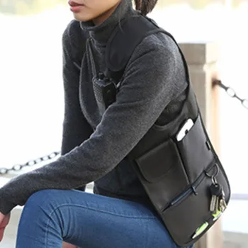 Človek Multi-funkcijo Ramenski Tok Pazduho Bag Anti-theft Varnost za Izklop Slušalke, Mobilni Telefon, Denar Tablet denarnice J55