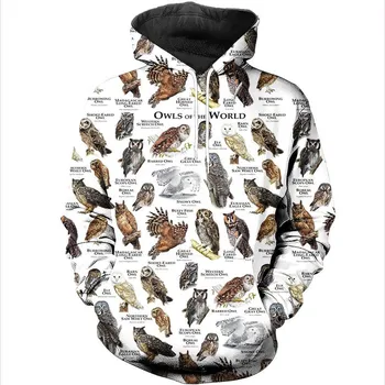 2020 Moda Papiga Hoodies Moški Cvet Hip Hop ptica 3d Print majica Cool Moški ženske Oblačila, Casual Hoodies Vrhovi 828
