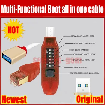 NOVO UMF Vse v en Škorenj Kabel (ENOSTAVNO PREKLAPLJANJE) priključek Mikro USB priključek RJ45 Vse v Enem Večfunkcijsko Boot Kabel kabel edl