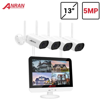 ANRAN 5MP H. 265+ Ultra HD Video Varnostni Sistem Nepremočljiva Prostem Brezžične IP Kamere Plug & Play NVR Komplet Night Vision Brezplačno APLIKACIJO