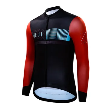 CHEJI moška kolesarska majica dolg rokav Pro team Kolesarska Oblačila Quick Dry Kolo Majica vrh