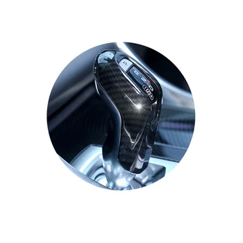 Ogljikovih Vlaken Za Jaguar E-TEMPO e-tempo ABS Notranje Plastike Prestavna Glavo Kritje Trim Avto Dodatki