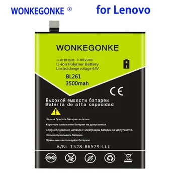 WONKEGONKE 3500mah BL261 Baterija Za Lenovo Glasbe Limone K5 Opomba K52t38 K52e78 Baterije Bateria