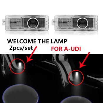 2pc Za Audi b5 b6 b7 b8 A3 A4 A4L A5 A6 A6L C5 C6 RS4 RS5 V3 V5 V7 avto dobrodošli svetlobe vrata projekcija laserska lučka Avto dodatki