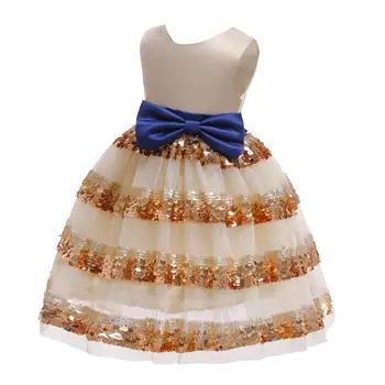 2019 Dekleta Obleko Sequins Princesa Obleko Rojstni Dan Obleko Poročno Obleko Otroci Obleke Za Dekleta, Otroci, Oblačila 10 Let