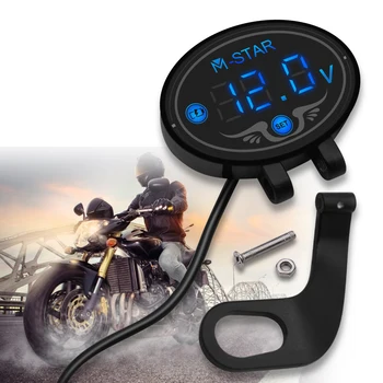 Vodoodporni Digitalni Motocikel Voltmeter Meter Tester LED Zaslon Za Suzuki GSF600 Bandit BURGMAN 400 GS500E GSX 250 550 R1000