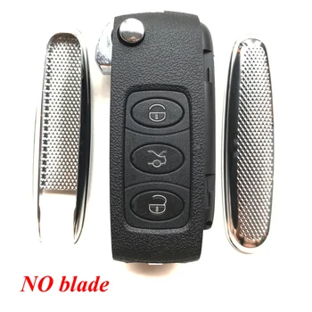 3 Gumb Spremenjen Flip Zložljiv Ključ Primeru stanovanj Za Bentley Slogu, Oddaljeni Avto Ključ lupini Prazno Fob Brez nosilca za Baterijo /rezilo