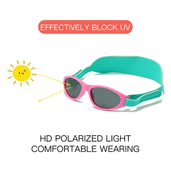 LongKeeper Novo Polarizirana Otroci sončna Očala Z Glavo Fantje Dekleta Očala Šport Otroci in Modnih Odtenkih UV400 Oculos de sol