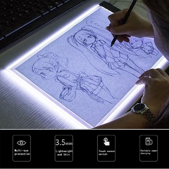 Nove Digitalne Tablet A5 Led Umetnik Tanke Umetnost Šablona Risalno Desko Svetlobe Polje Iskanje Tabela Pad Diamond Slikarstvo Dodatki
