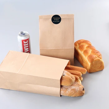 50/100 KOZARCEV Fine kraft papir za vreče hrane holiday gift bag za opekač za kruh, sladkarije reciklirati stranka vrečko suhega embalaža papirnata vrečka