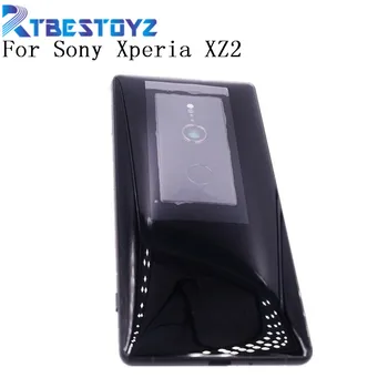 Original Za Sony Xperia XZ2 H8216 H8266 H8276 H8296 Nazaj Baterije steklen Pokrov Zadnja Vrata Stanovanja Primeru Z Objektivom Kamere In Logotip
