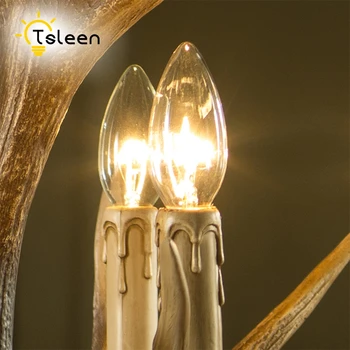 TSLEEN 6x LED Edison Žarnica G45 C35 ST64 A60 Zatemniti LED Svetilke Žarnice Žarnice E27 E14 220V Svetlobe 8W 16W Retro Žareče Luči
