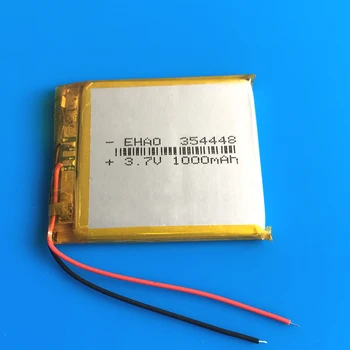 354448 3,7 V 1000mAh litij-polimer polnilne Li po baterijo zamenjajte za mp5 bluetooth GPS žični mikrofon Zvočnik ure