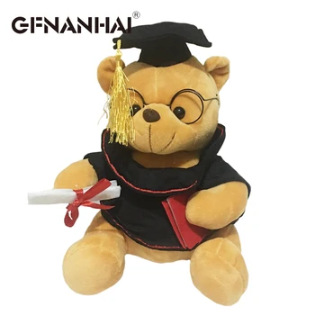 1pc 18 cm kawaii Dr. Medved plišastih igrač polnjene mehko srčkan medvedek živali, lutke Diplomi medved za otroke otrok darilo za rojstni dan