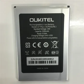 Oukitel U7 plus 2500mAh Baterije Prvotne Nove Nadomestne opremo akumulatorji Za Oukitel U7 plus Mobilni Telefon