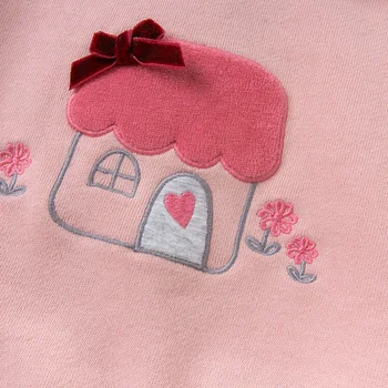 DBM14519 dave bella jeseni baby dekleta srčkan lok cvetličnim vzorcem mozaik print majica s kratkimi rokavi otroci vrhovi dekle otroci moda tees