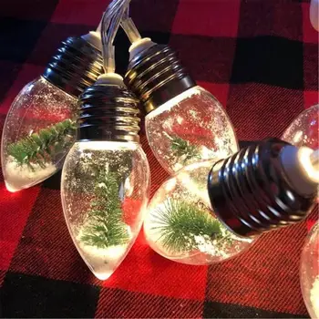 Božič Niz Luči, Sneg Globus Luči Na Prostem Dvorišču Garland Doma Božič Božično Drevo Okraski Dropshipping