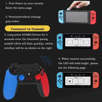 Brezžično-Bluetooth Gamepad Za Preklop Pro NS-Stikalo Pro Igra palčko Krmilnik s 6-Osni Ročico Za Preklapljanje Konzola za Telefon